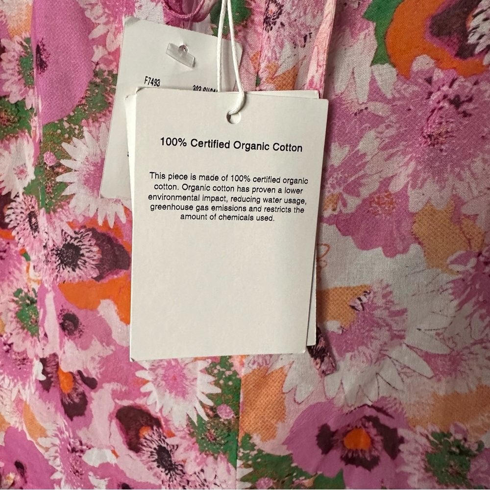 NWT GANNI 100% Organic Cotton Ruffle Shorts in Sugar Plum Size 40 / Size… - Picture 10 of 10